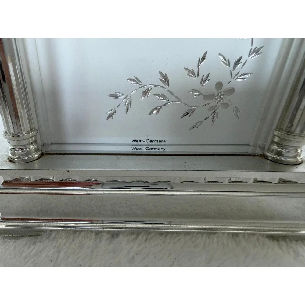 BulovaCarriage Desk Mantel Shelf Clock Quartz  B - 1349 West Germany
